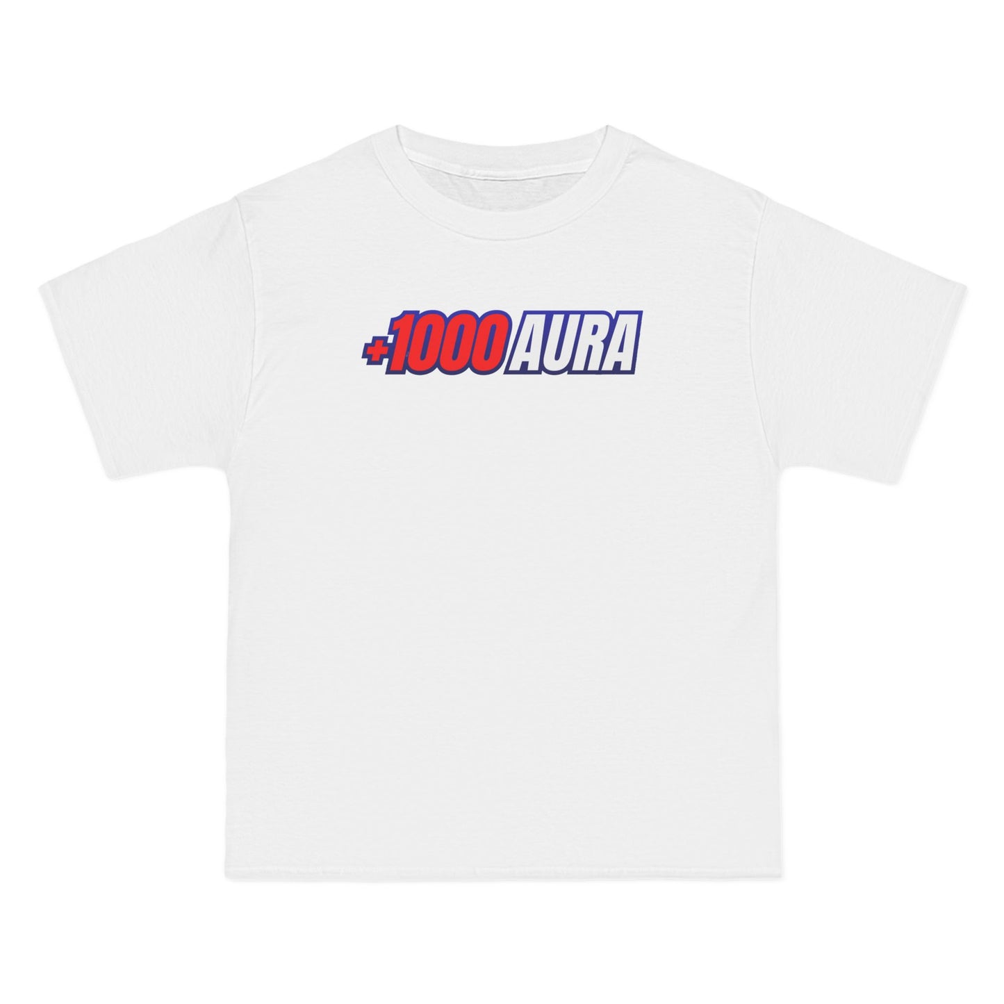 PLUS 1000 AURA Relaxed-Fit T-Shirt Graphic Tee for Positive Vibes