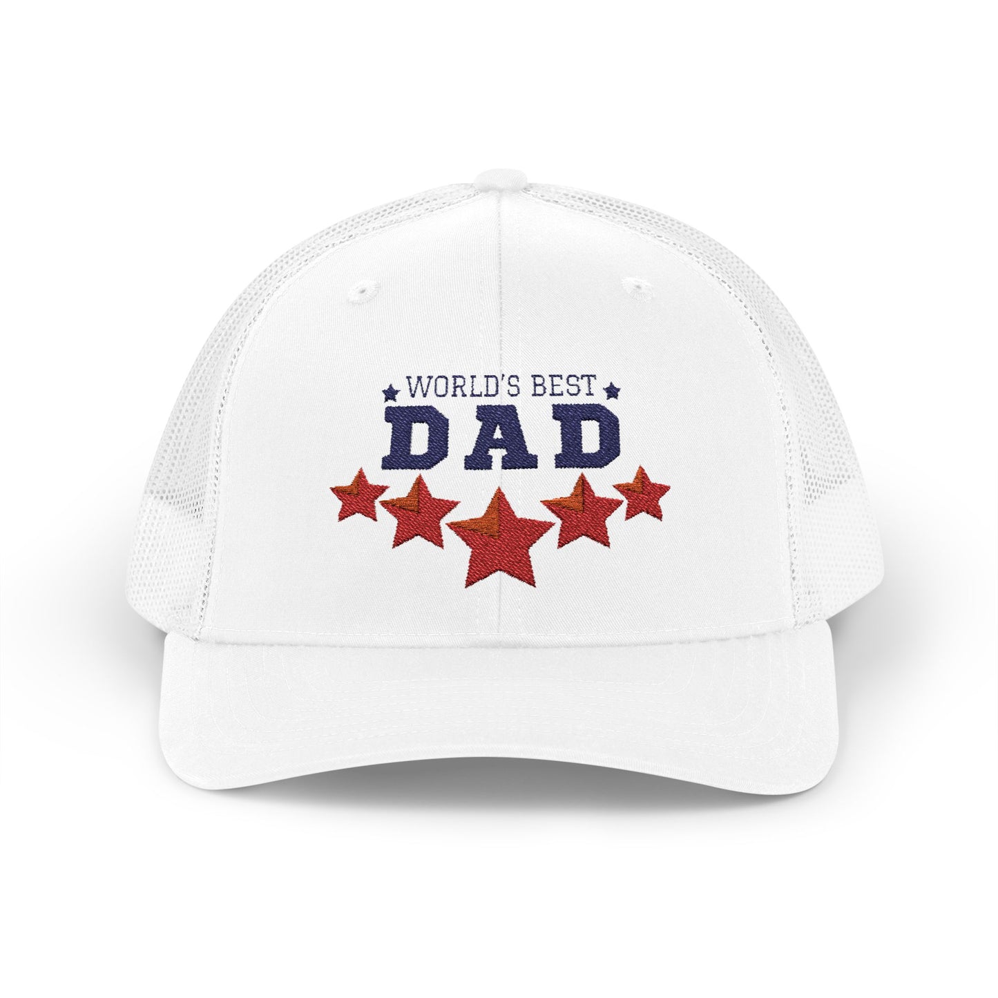 World's Best Dad White Trucker Cap | Father's Day Gift