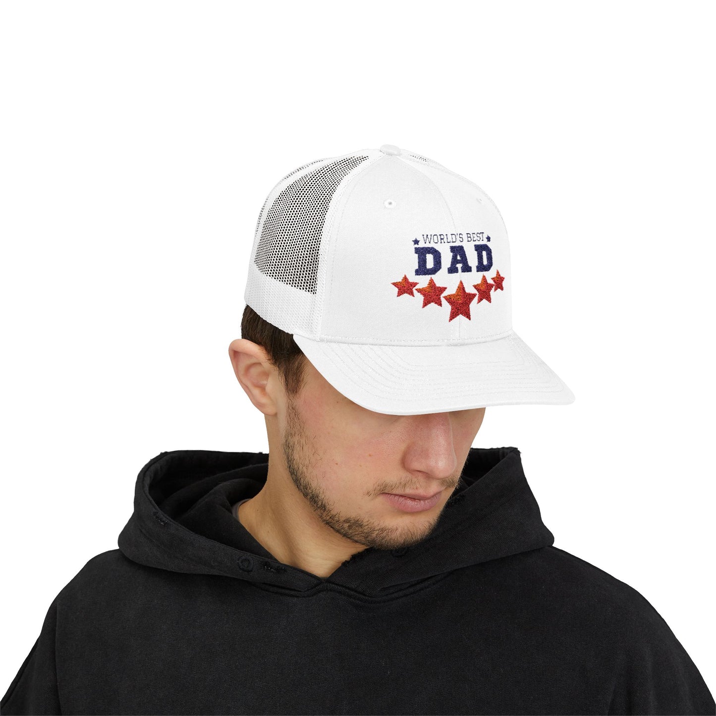 World's Best Dad White Trucker Cap | Father's Day Gift