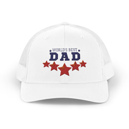 World's Best Dad White Trucker Cap | Father's Day Gift