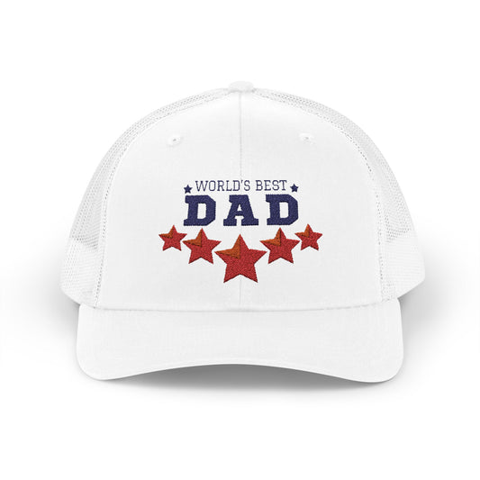 World's Best Dad White Trucker Cap | Father's Day Gift